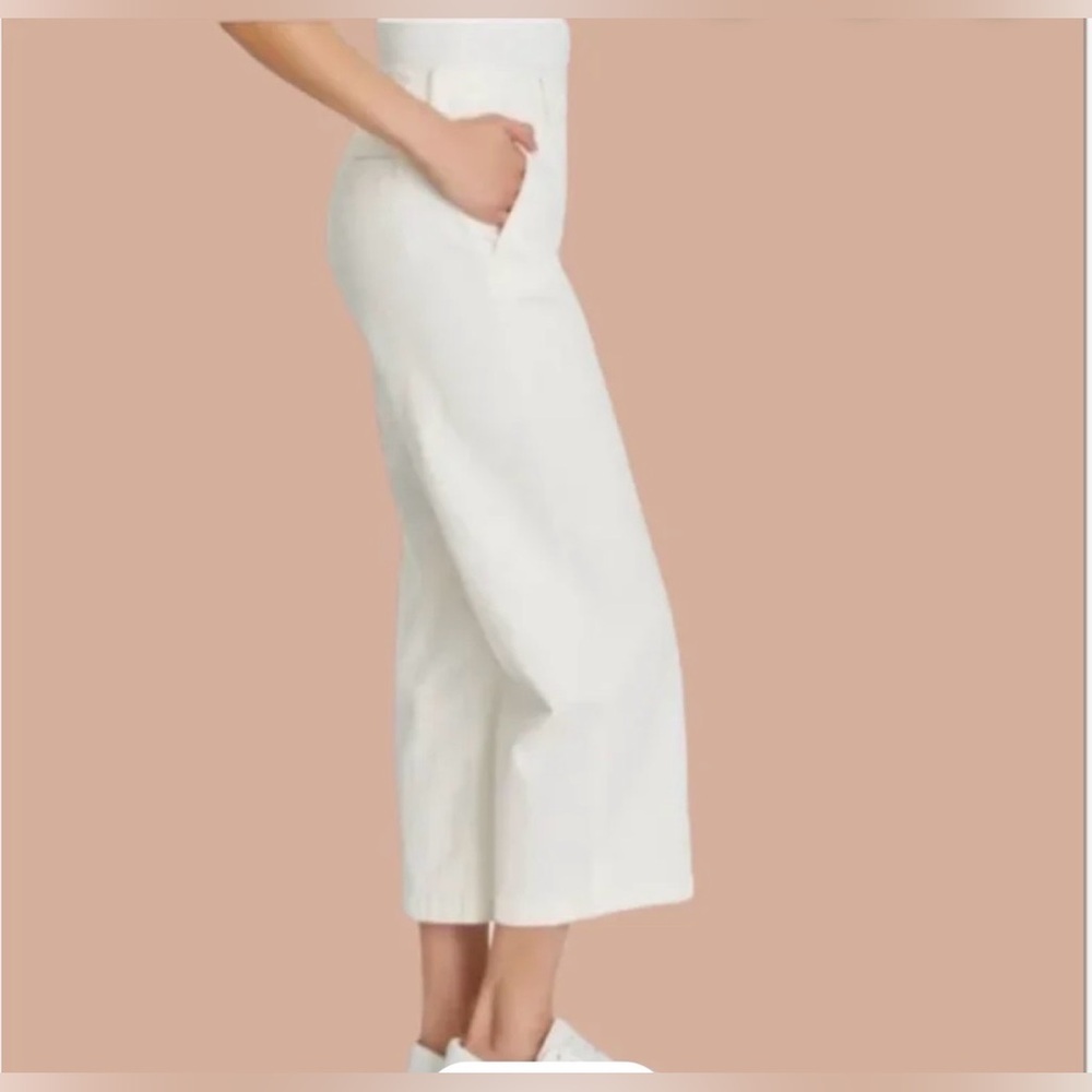 NWT Ella Moss Cream Wide-Leg Crop Pants Size 12 - Picture 3 of 6